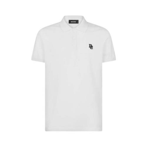 Tennis Fit Polo Shirt Dsquared2 , White , Heren