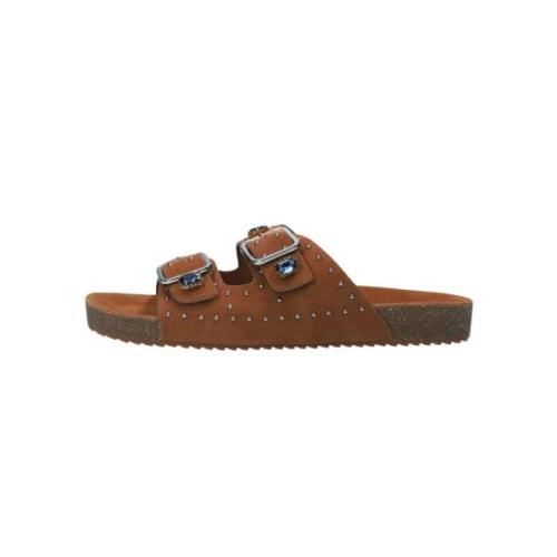 Chunky Slipper met Fancy Versieringen Bibi Lou , Brown , Dames