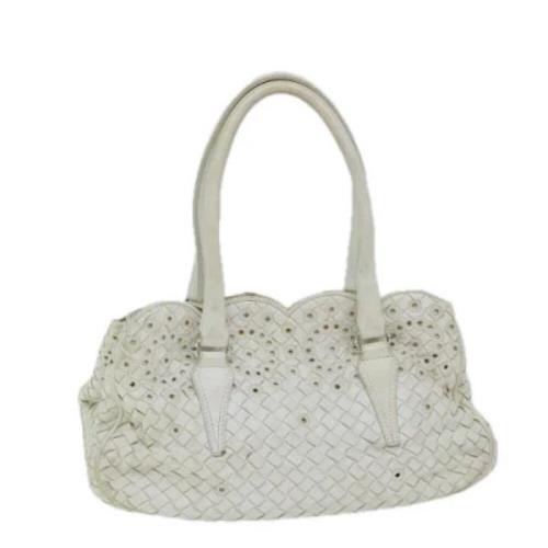 Pre-owned Leather handbags Bottega Veneta Vintage , White , Dames