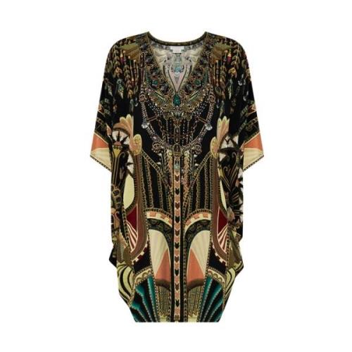 Nefertari Bat Sleeve Jurk Camilla , Multicolor , Dames