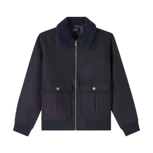 Stijlvolle New Ben Blouson Jas A.p.c. , Blue , Heren