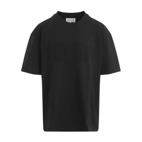 Gewassen Zwarte T-Shirt Maison Margiela , Black , Heren