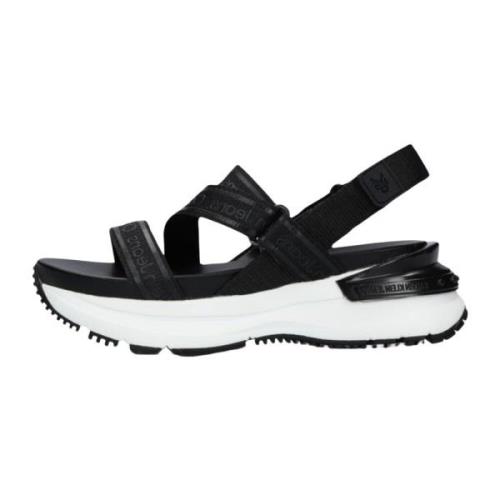 Hybrid Sandal Zwarte Slipper Calvin Klein , Black , Dames