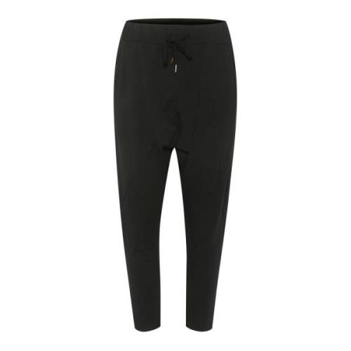 Relaxed Fit Sweatpants in Pitch Black Cream , Black , Dames