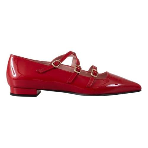 Rode Lakleren Ballet Flats Pretty Ballerinas , Red , Dames