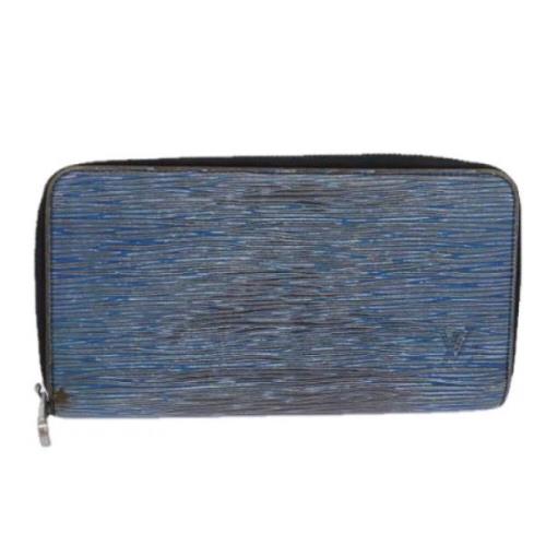 Pre-owned Leather wallets Louis Vuitton Vintage , Blue , Dames