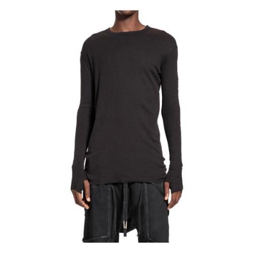 Zwart Geribbeld Lang T-shirt Boris Bidjan Saberi , Black , Heren