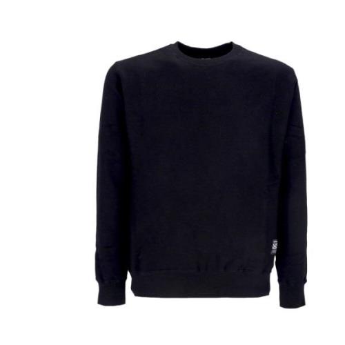 Crewneck Sweatshirt Geborduurd Label Zwart Propaganda , Black , Heren