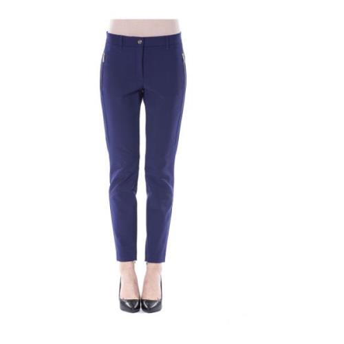 Slim Fit Broek met Ritszakken Byblos , Blue , Dames