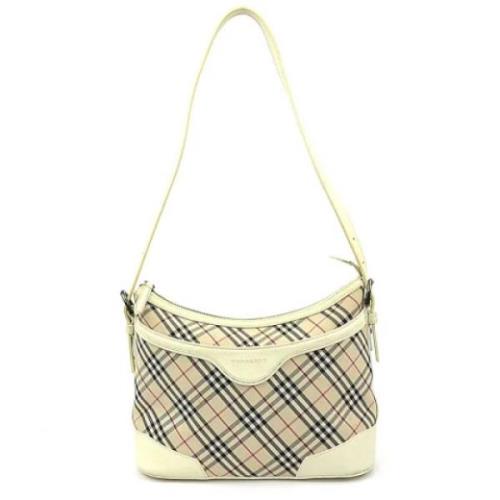 Pre-owned Canvas shoulder-bags Burberry Vintage , Beige , Dames