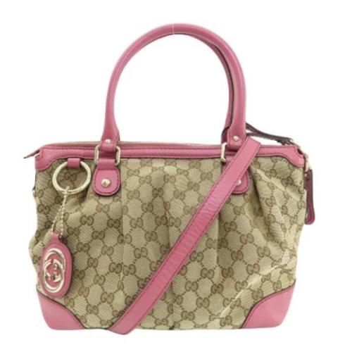 Pre-owned Canvas totes Gucci Vintage , Pink , Dames