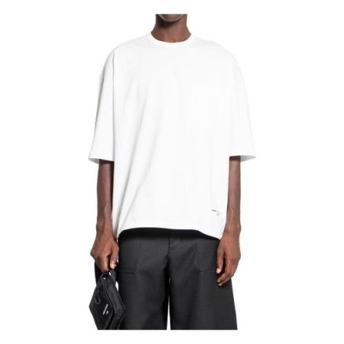 Jersey Tee met Borstzak Comme des Garçons , White , Heren