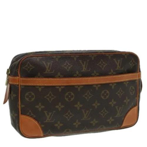 Pre-owned Canvas clutches Louis Vuitton Vintage , Brown , Dames