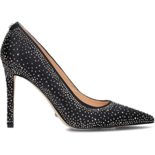 Zwarte Satijnen Strass Pumps Guess , Black , Dames