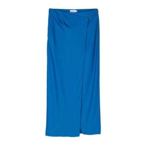 Metalen Detail Rok Calvin Klein , Blue , Dames