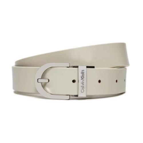 Omkeerbare Ronde Gesp Riem Calvin Klein , Beige , Dames