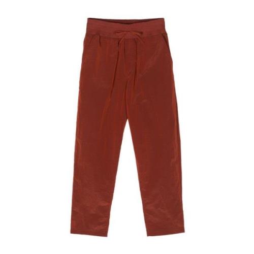 Gekreukte Afwerking Broek Bordeaux Ferrari , Red , Heren