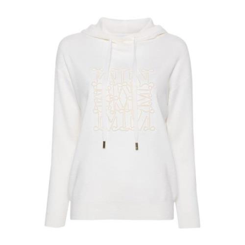 Witte Wollen Hoodie Max Mara , White , Dames