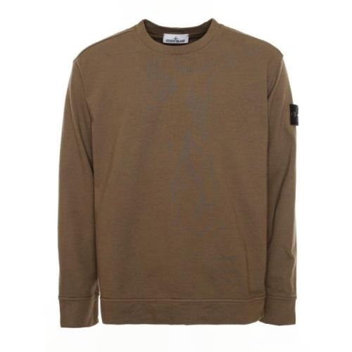 Lichtgewicht Sweatshirt met Ronde Hals Stone Island , Green , Heren