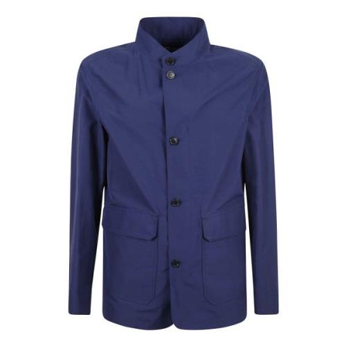 Katoen Nylon Jas voor Mannen Z Zegna , Blue , Heren