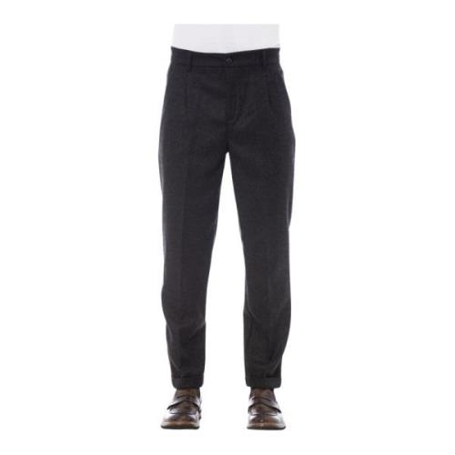 Casual Broek met Voor- en Achterzakken Alpha Studio , Gray , Heren