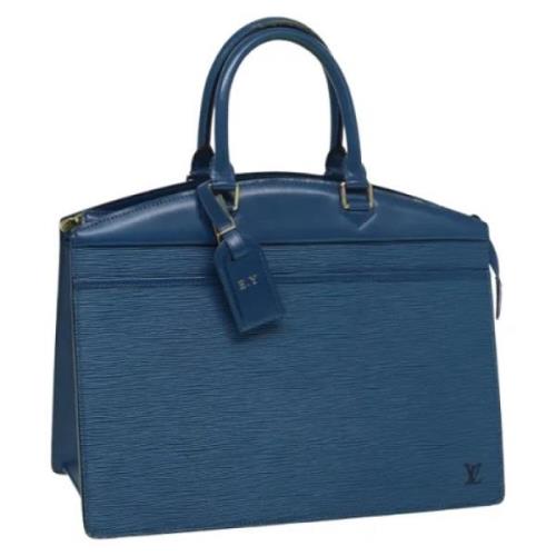 Pre-owned Leather handbags Louis Vuitton Vintage , Blue , Dames