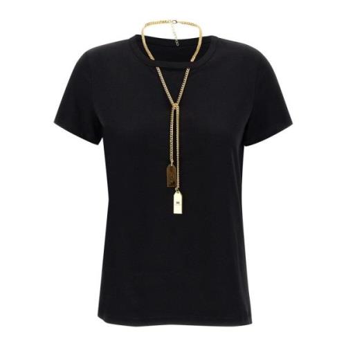 Zwarte T-shirts en Polos Elisabetta Franchi , Black , Dames