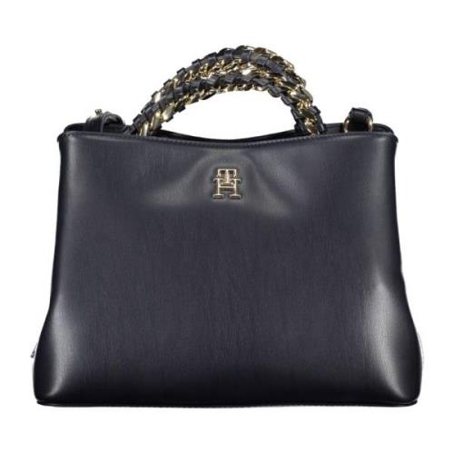 Blauwe Schoudertas met Contrastdetails Tommy Hilfiger , Black , Dames