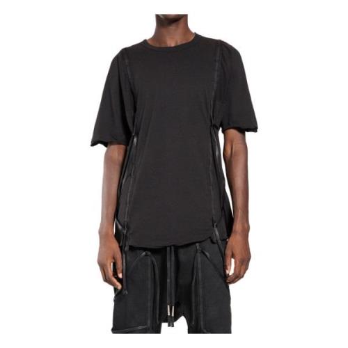 Baggy T-shirt met kantdetails Boris Bidjan Saberi , Black , Heren