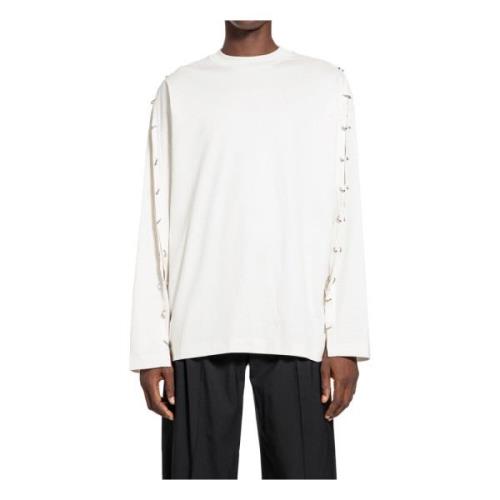 Witte Katoenen Jersey Oversized T-Shirt Mugler , White , Heren