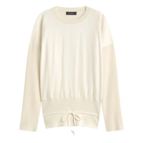 Gestreepte Wollen Jersey Trui Fabiana Filippi , Beige , Dames