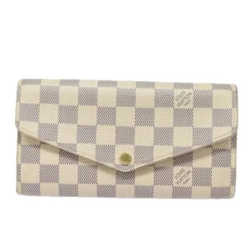 Pre-owned Canvas wallets Louis Vuitton Vintage , White , Dames