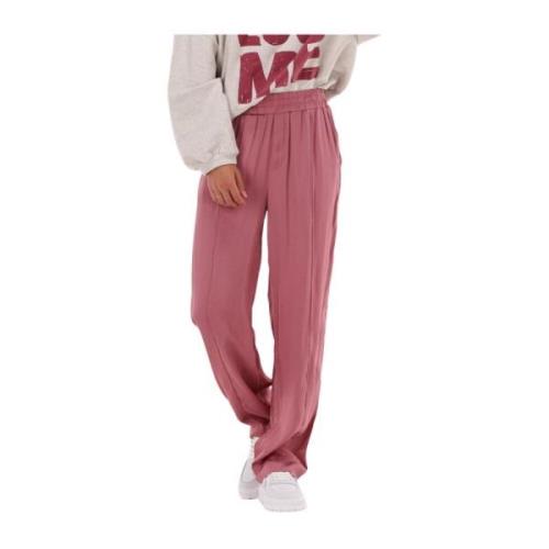 Geplooide Satijnen Broek Roze 10Days , Pink , Dames