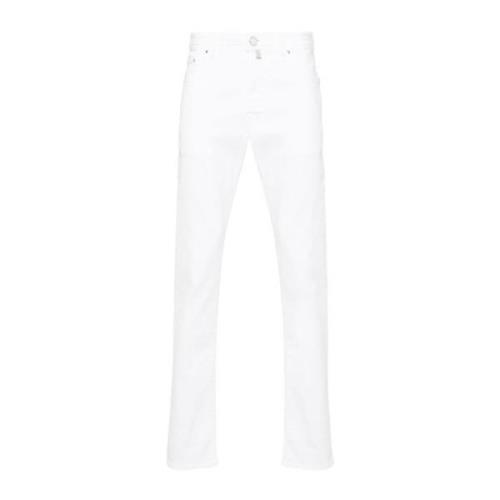 Slim Fit Witte Denim Jeans Jacob Cohën , Blue , Heren