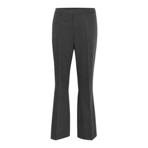 Flared Broek Zwart Oester Stijl Kaffe , Gray , Dames