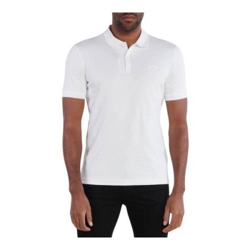 Glad Katoen Logo Polo Shirt Calvin Klein , White , Heren