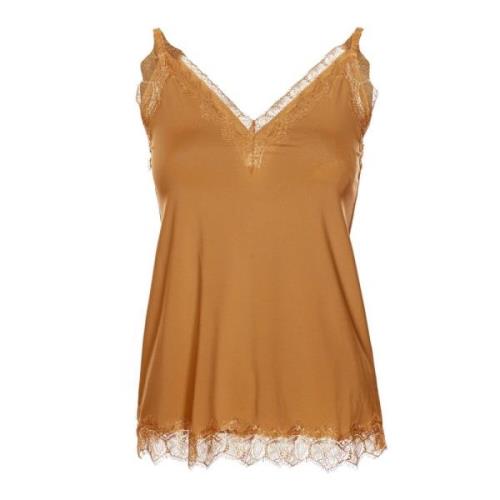 Kanten Camisole Top Rosemunde , Brown , Dames