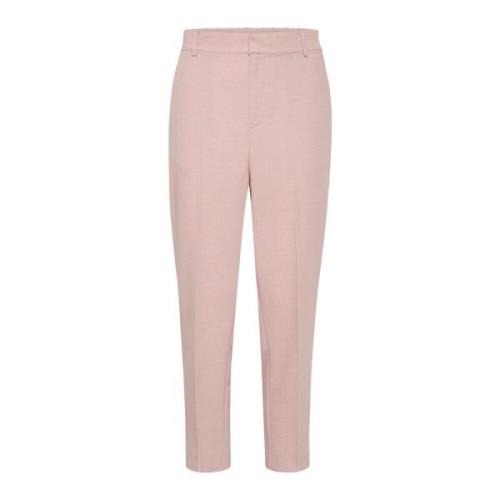 Cropped Broek met Brede Tailleband InWear , Pink , Dames