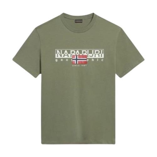 Heren T-Shirt Ylmer Napapijri , Green , Heren