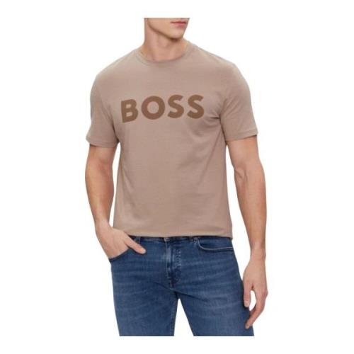 Mannen Thinking T-Shirt Hugo Boss , Brown , Heren