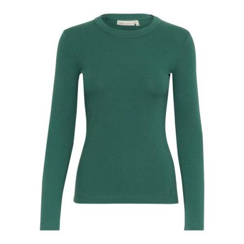 Groene Longsleeve T-shirt InWear , Green , Dames