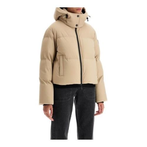 Gewatteerde Donsjas met Shearling Trim Moose Knuckles , Beige , Dames