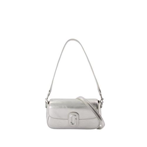 Zilver Leren Schoudertas - Flap Sluiting Marc Jacobs , Gray , Dames