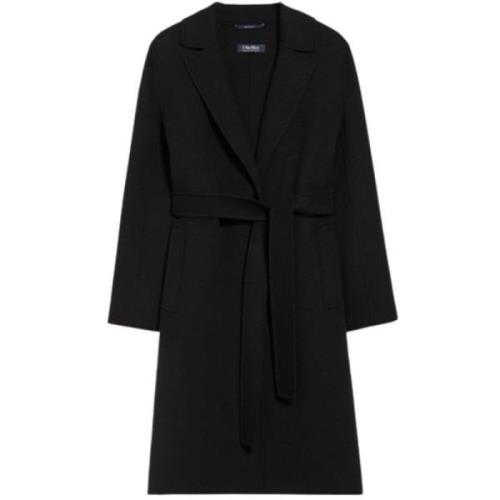 Zwarte Wol Manteljas Max Mara , Black , Dames