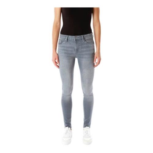 High Waist Skinny Fit Jeans Pepe Jeans , Gray , Dames