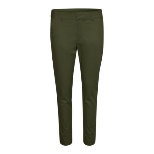 Bosnacht Chino Broek Kaffe , Green , Dames