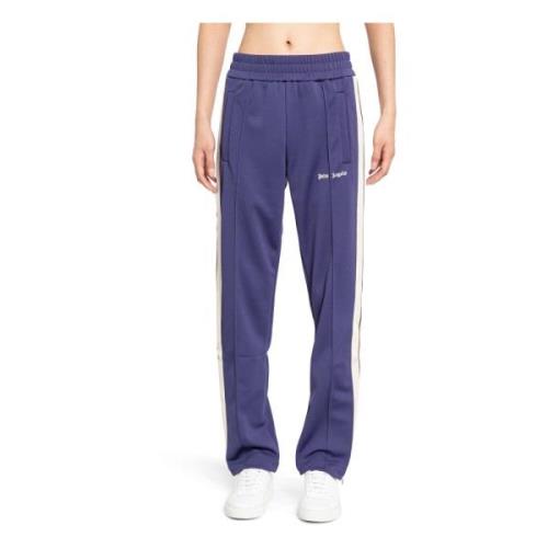 Logo Track Pants met Zijstrepen Palm Angels , Purple , Heren