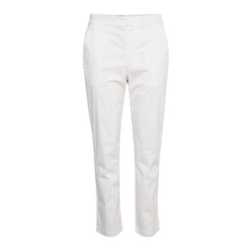 Klassieke Witte Elastische Taille Broek InWear , White , Dames