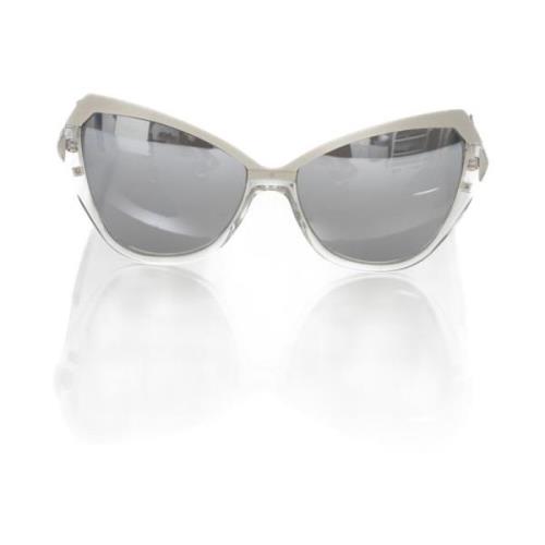 Cat Eye Zonnebril met Metalen Bovenrand Frankie Morello , Gray , Dames