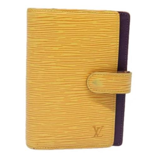 Pre-owned Leather home-office Louis Vuitton Vintage , Yellow , Dames